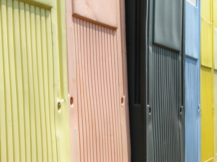 Colorful Porta Potties